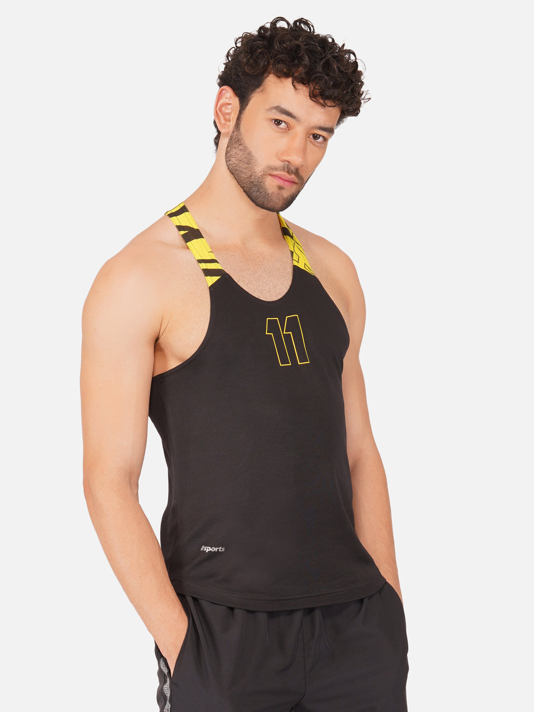 Black & Yellow Gym Sando RWM4024