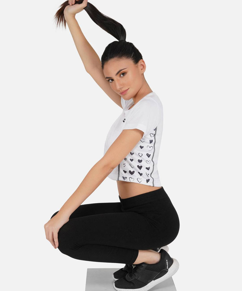 DriDOT White Long Back Crop Top RWW2031 Long Back Crop Top - royaleway.com