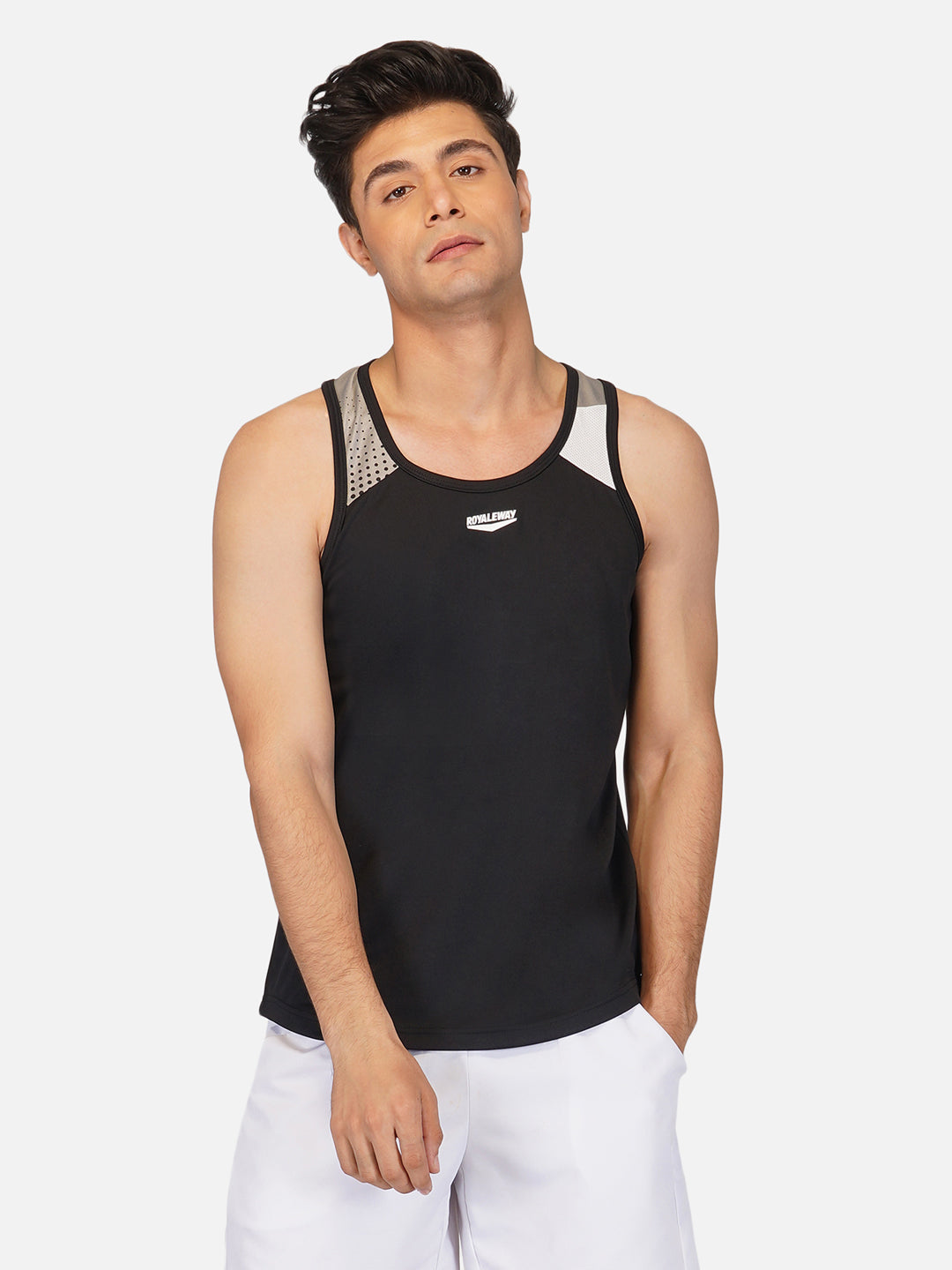 Black & Grey Designer Vest RWM4031 DriDOT Vest - royaleway.com