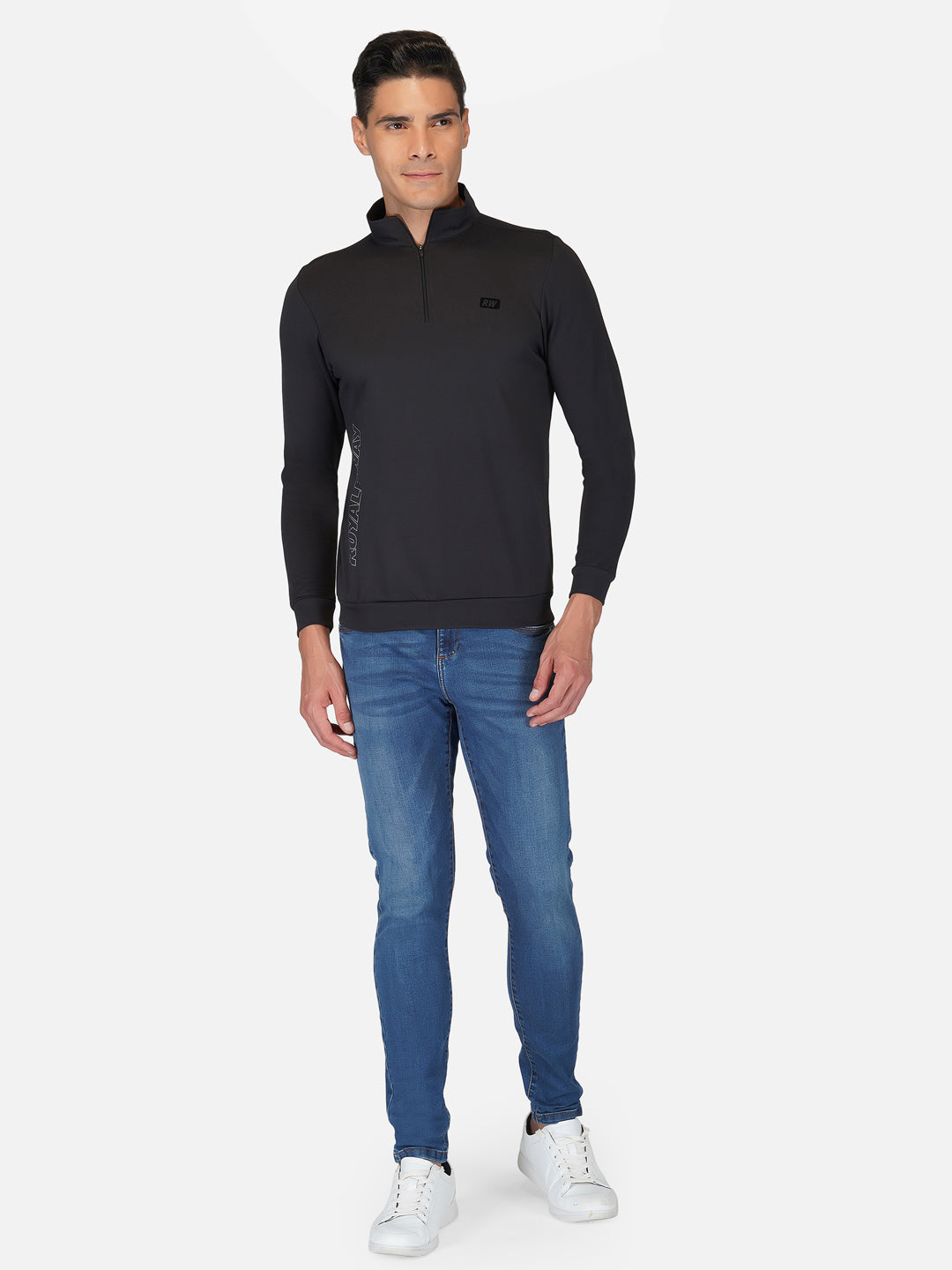 CrossFIT Black Half Zipper Jacket RWM6032 Half Zipper Jacket - royaleway.com