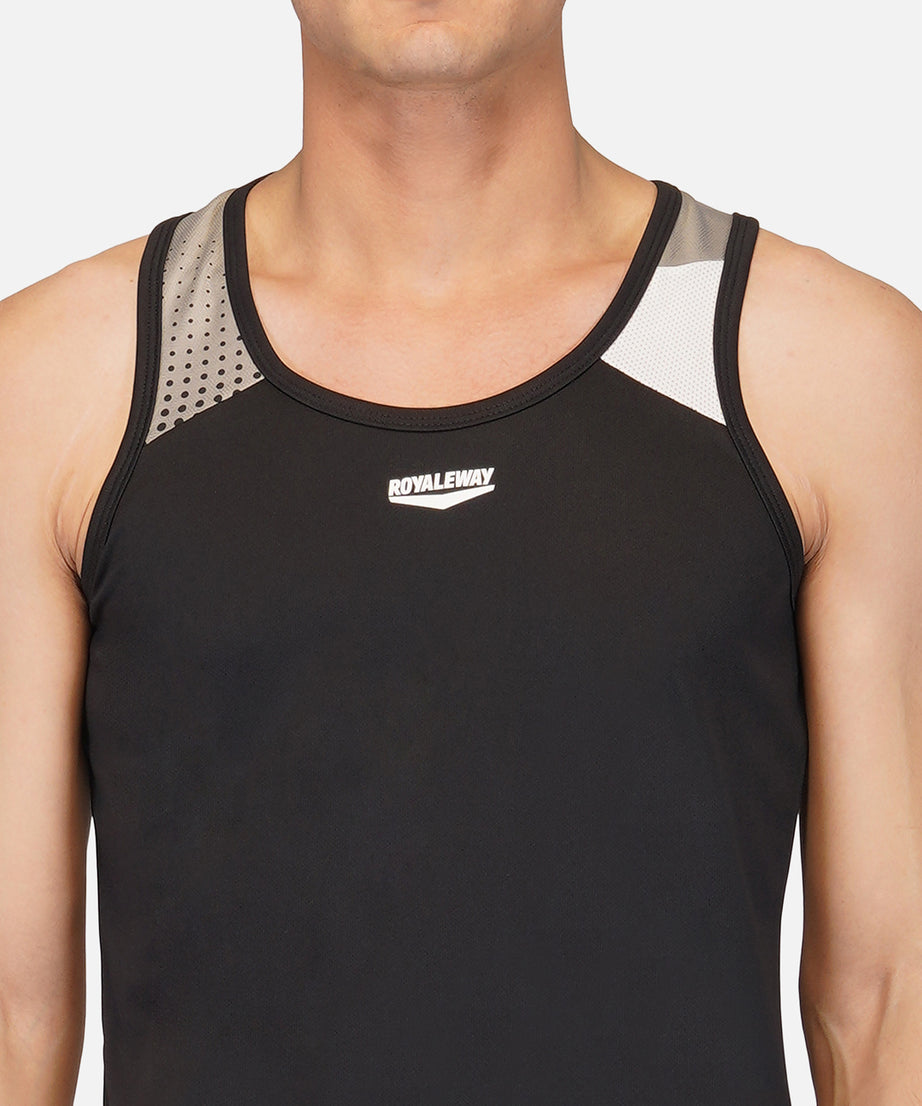 Black & Grey Designer Vest RWM4031 DriDOT Vest - royaleway.com