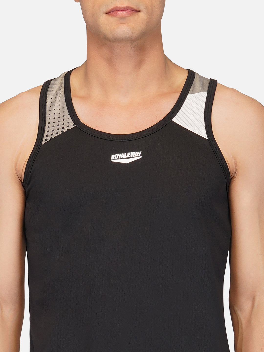 Black & Grey Designer Vest RWM4031 DriDOT Vest - royaleway.com