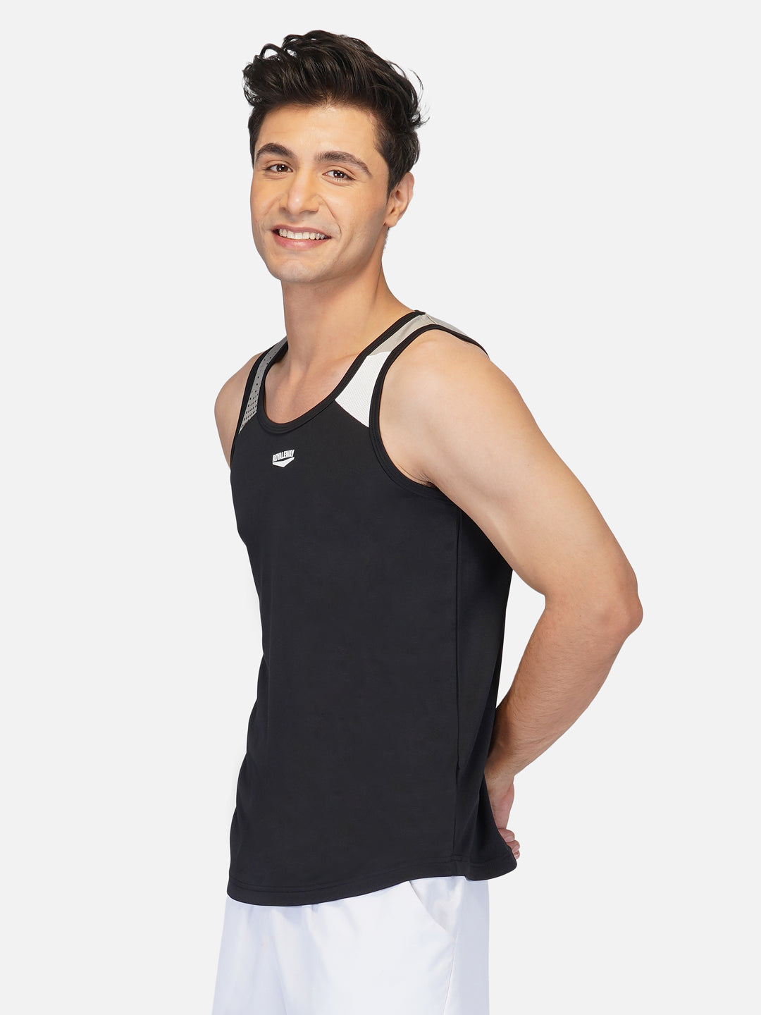 Black & Grey Designer Vest RWM4031 DriDOT Vest - royaleway.com