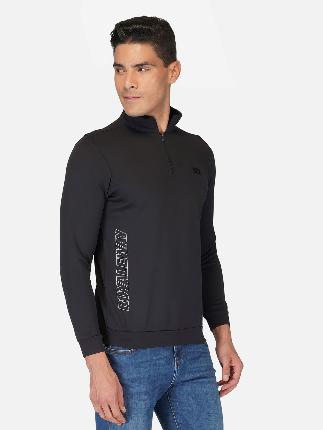 CrossFIT Black Half Zipper Jacket RWM6032 Half Zipper Jacket - royaleway.com