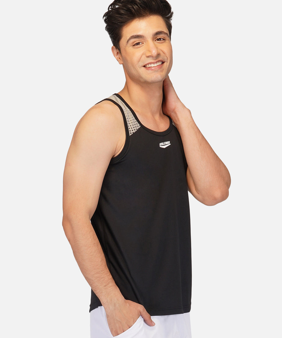 Black & Grey Designer Vest RWM4031 DriDOT Vest - royaleway.com