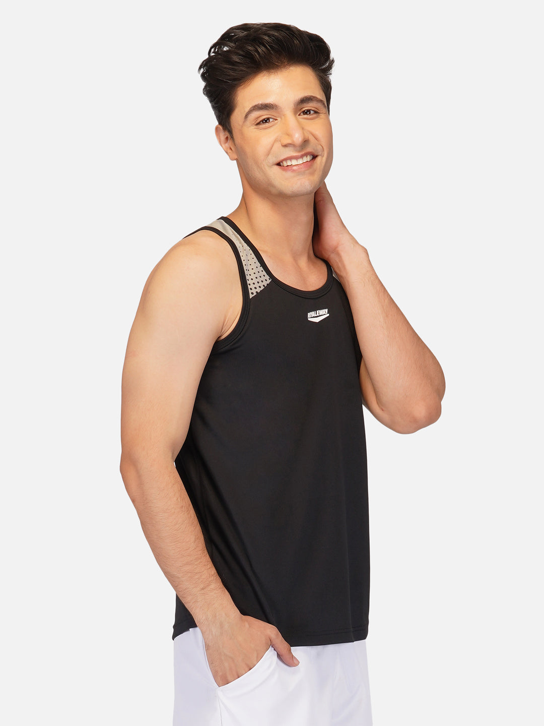 Black & Grey Designer Vest RWM4031 DriDOT Vest - royaleway.com