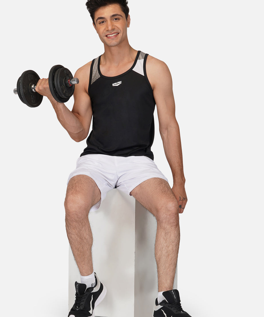 Black & Grey Designer Vest RWM4031 DriDOT Vest - royaleway.com