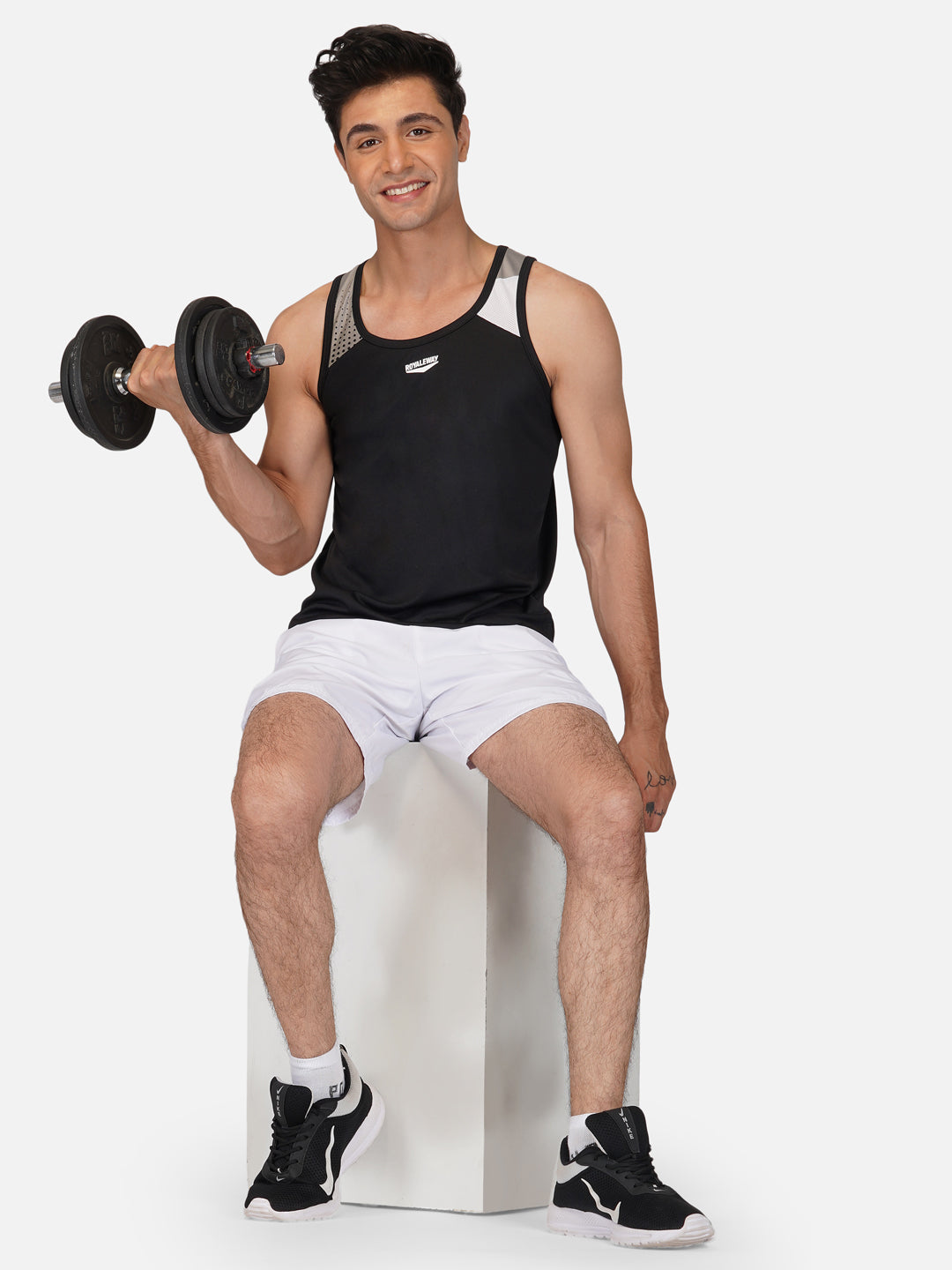 Black & Grey Designer Vest RWM4031 DriDOT Vest - royaleway.com