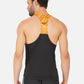 DriDOT Gym Vest Sando Black & Orange Men RWM4025