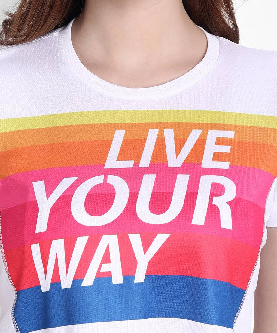 DriDOT White Long Back Crop Top RWW2042 Long Back Crop Top - royaleway.com