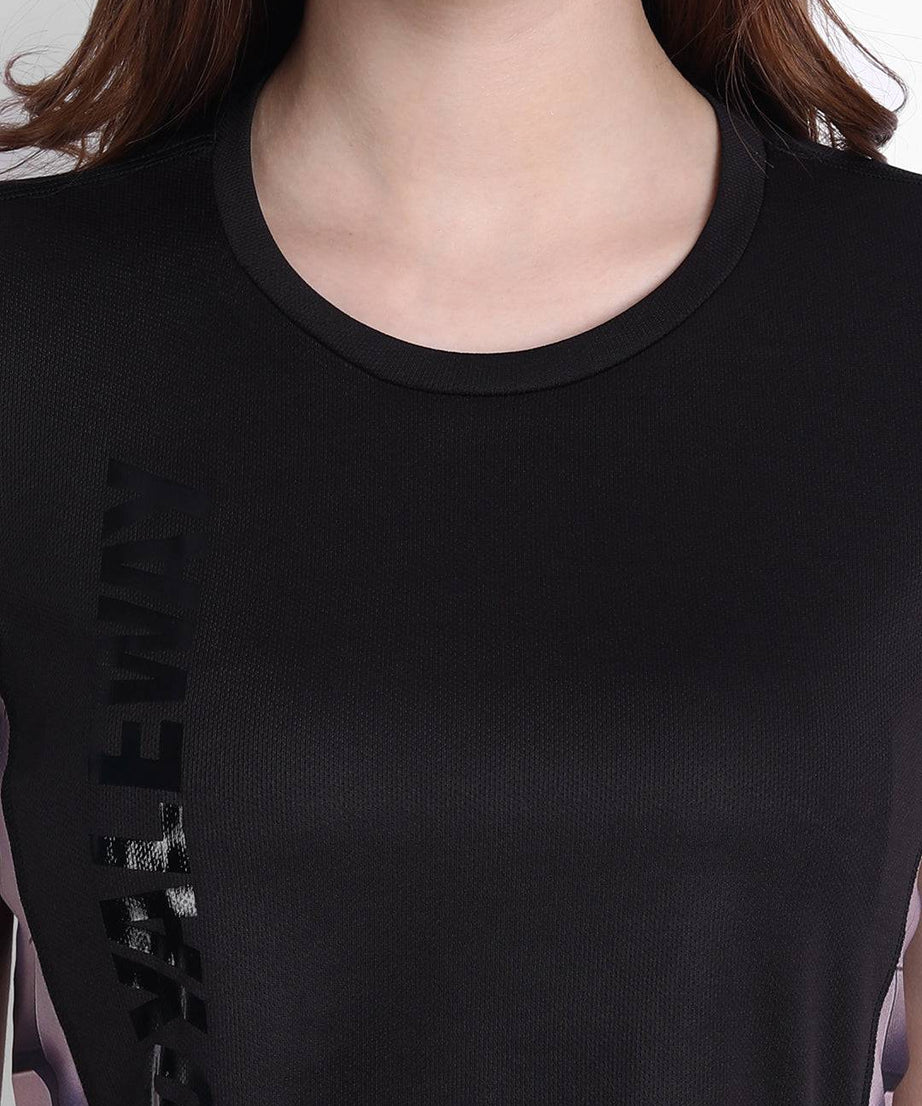 DriDOT Black Long Back Crop Top RWW2045 Long Back Crop Top - royaleway.com