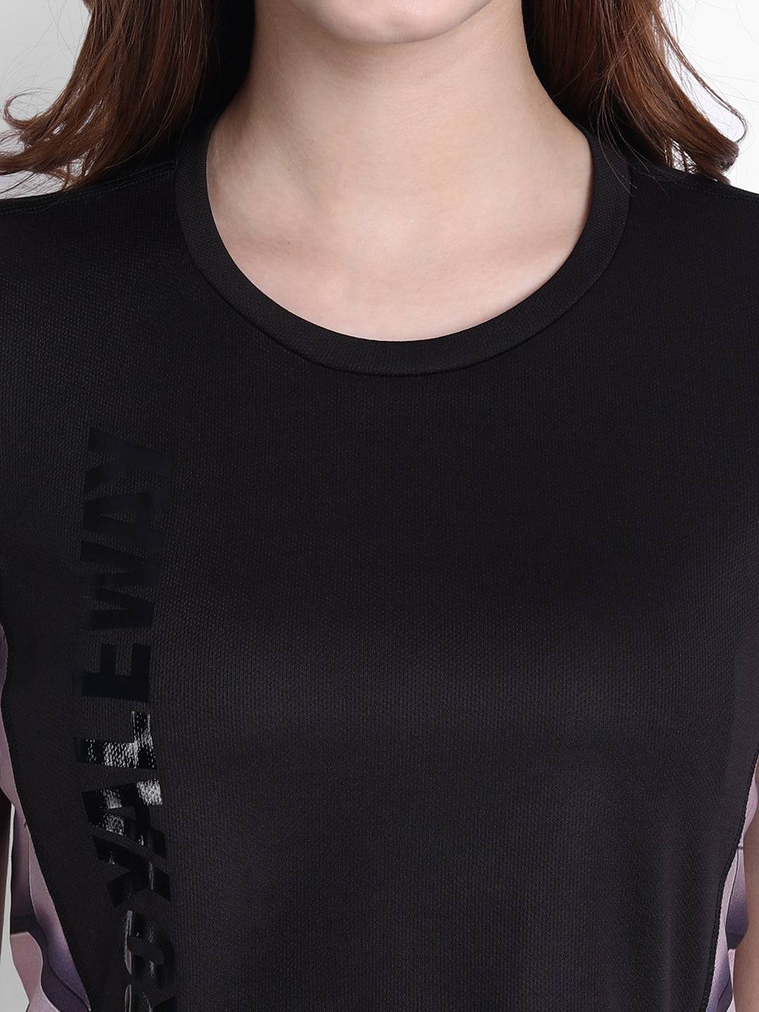 DriDOT Black Long Back Crop Top RWW2045 Long Back Crop Top - royaleway.com