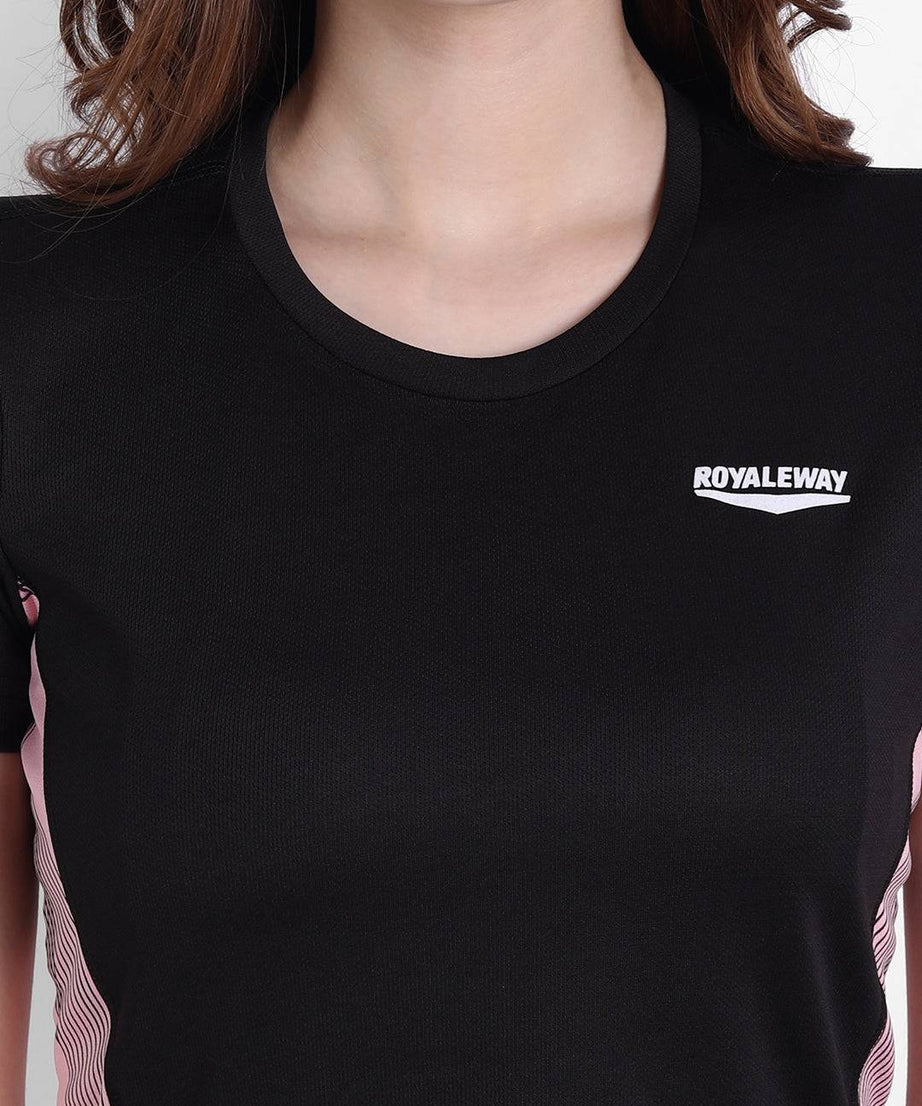 LONG BACK CROP TOP BLACK AND STRIPS RWW2047