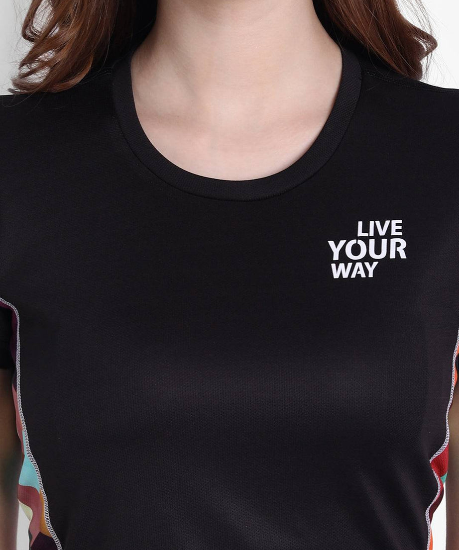 DriDOT Black Long Back Crop Top RWW2046 Long Back Crop Top - royaleway.com