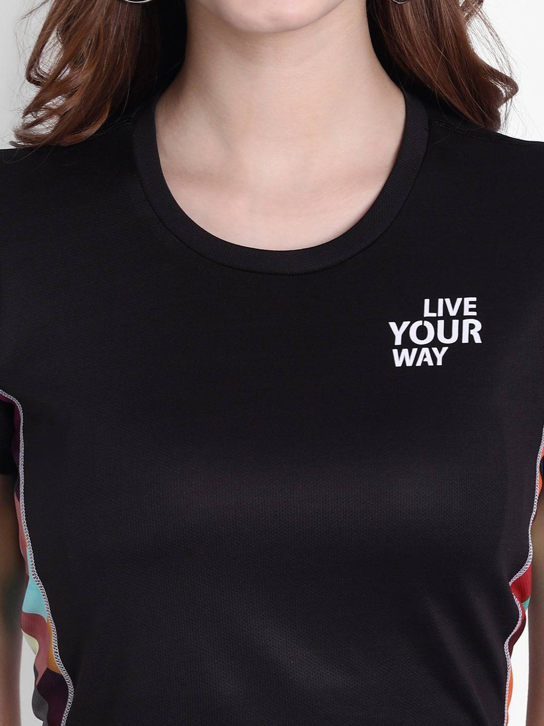 DriDOT Black Long Back Crop Top RWW2046 Long Back Crop Top - royaleway.com