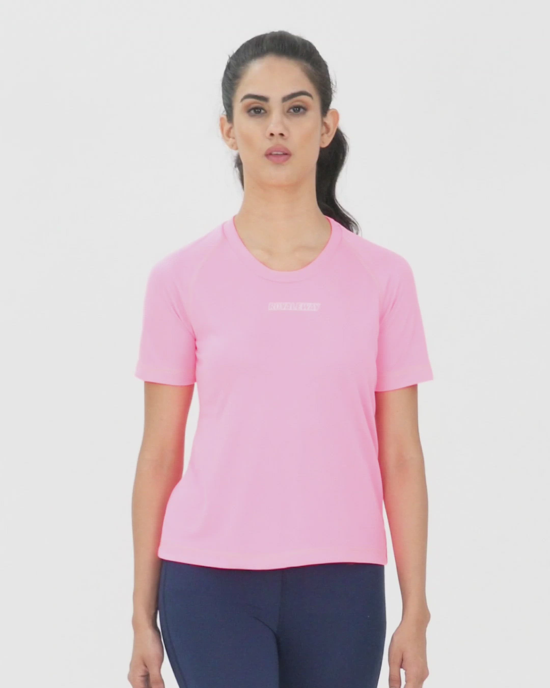 Fluorescent Pink Raglan T-Shirt RWW2061