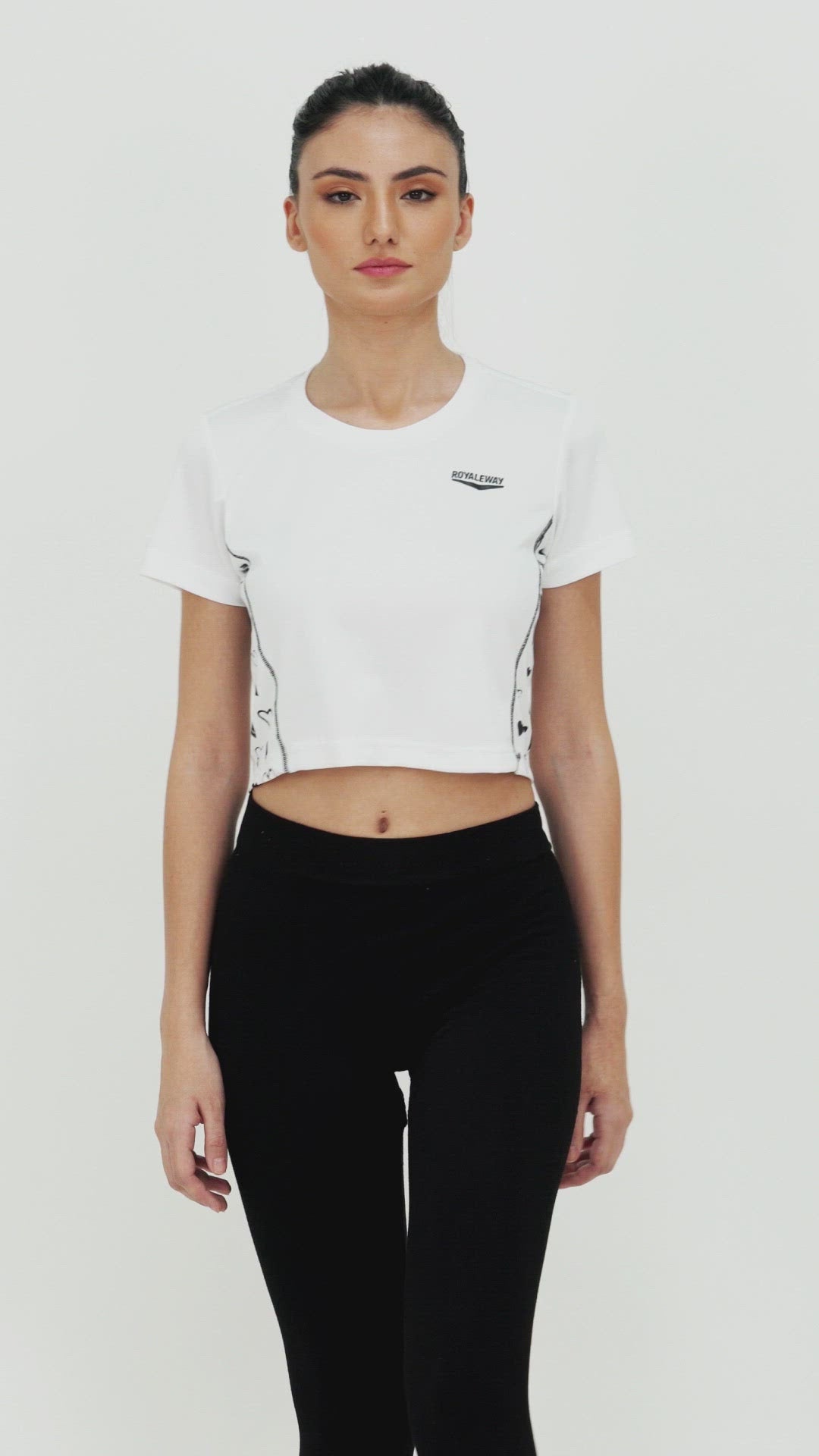 DriDOT White Long Back Crop Top RWW2031