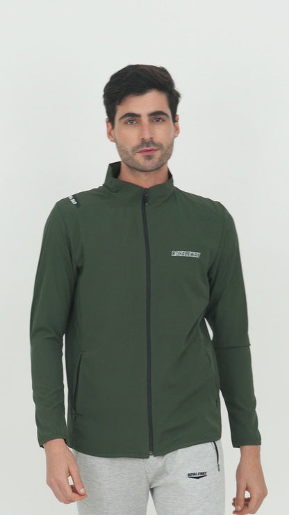 Sports Jacket Apparel Men NS Lycra Olive Green RWM6025