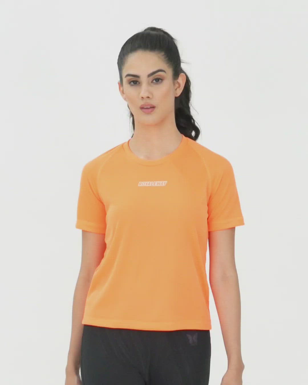 Flourescent Orange Raglan T-Shirt RWW2064