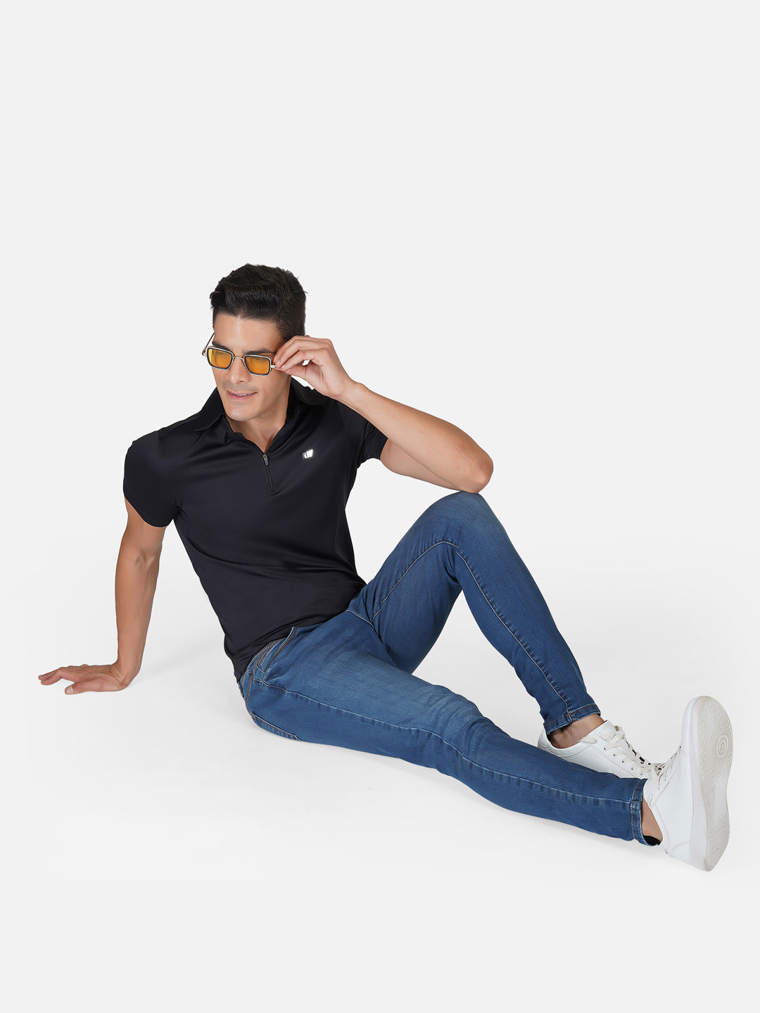 DriDOT Black Zipper Polo T-Shirt RWM2025 POLO T-Shirt - royaleway.com