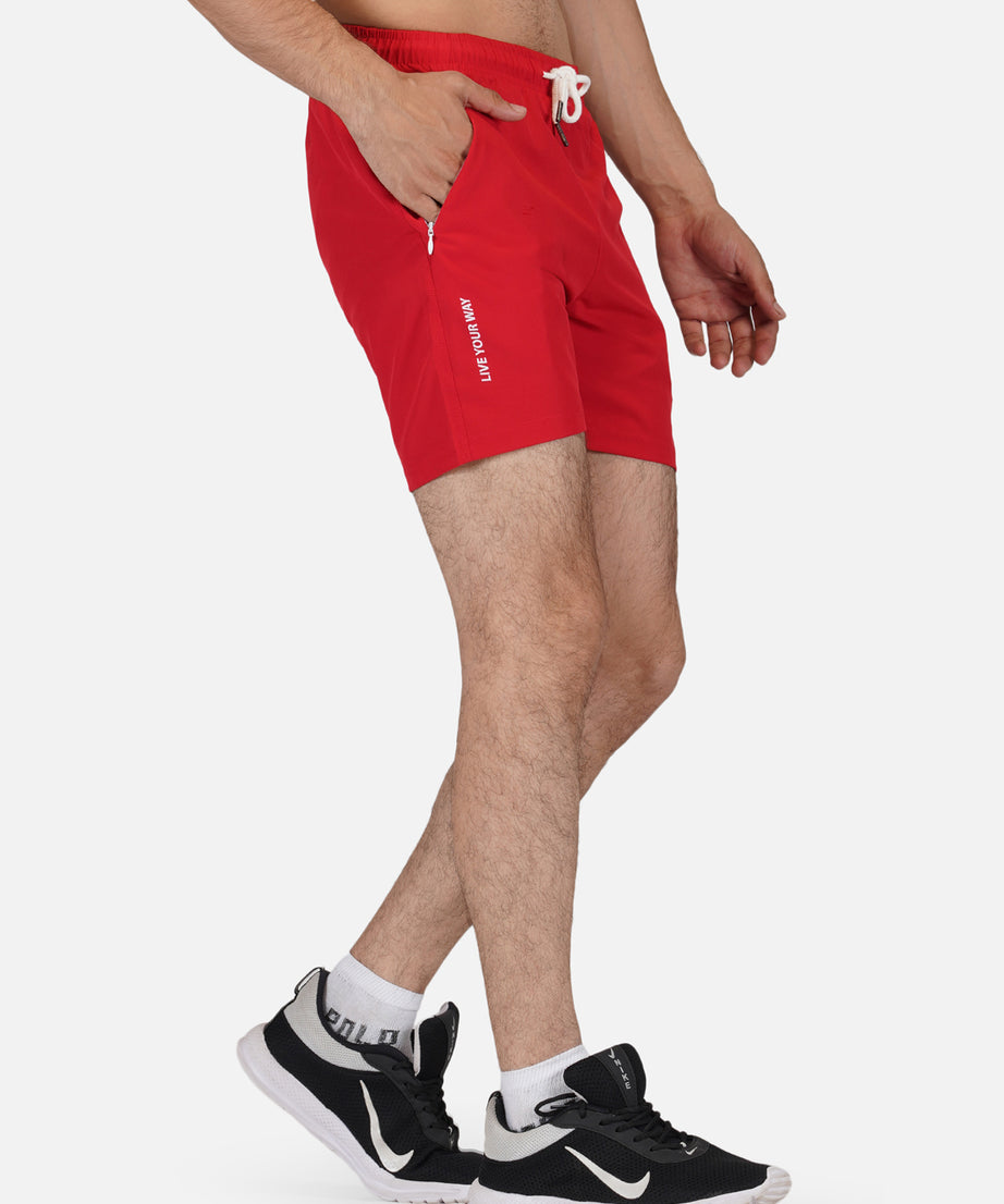 Shorts Sportswear Apparel Men NS Lycra Red RWM1007 NS Lycra Short - royaleway.com