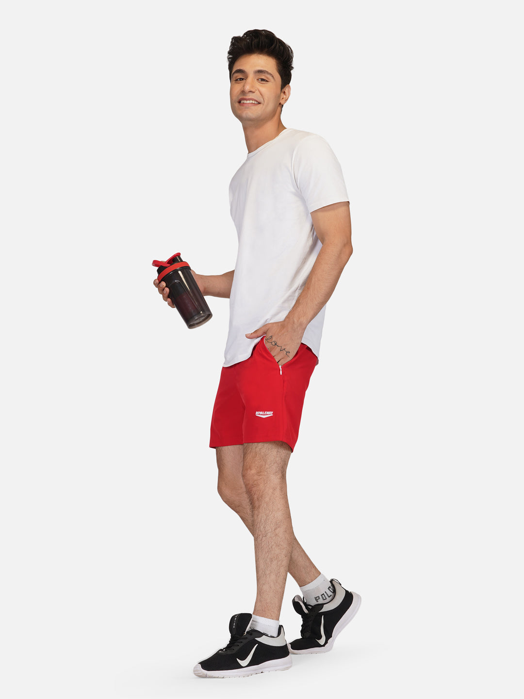 Shorts Sportswear Apparel Men NS Lycra Red RWM1007 NS Lycra Short - royaleway.com