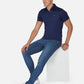 DriDOT Zipper Polo T Shirt Navy Blue RWM2026