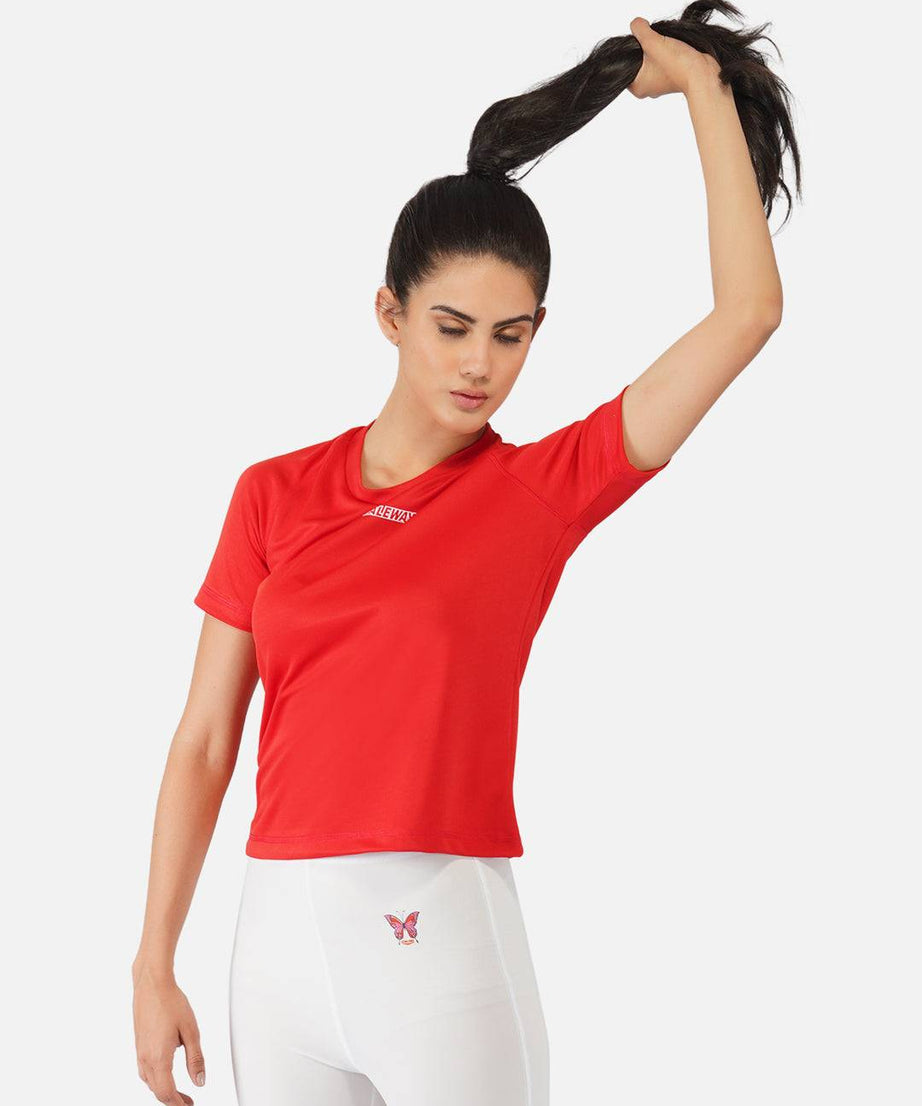 Red Raglan T-Shirt RWW2063 Raglan T-Shirt - royaleway.com