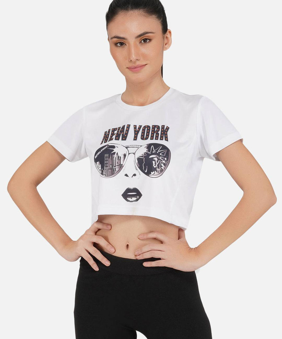 White Long Back Crop Top RWW2032 Long Back Crop Top - royaleway.com