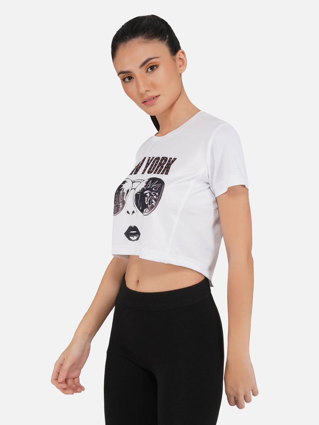 White Long Back Crop Top RWW2032 Long Back Crop Top - royaleway.com