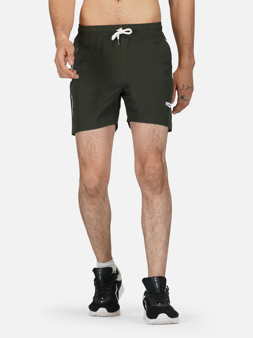 Shorts Sportswear Apparel Men NS Lycra Military Olive Green RWM1008