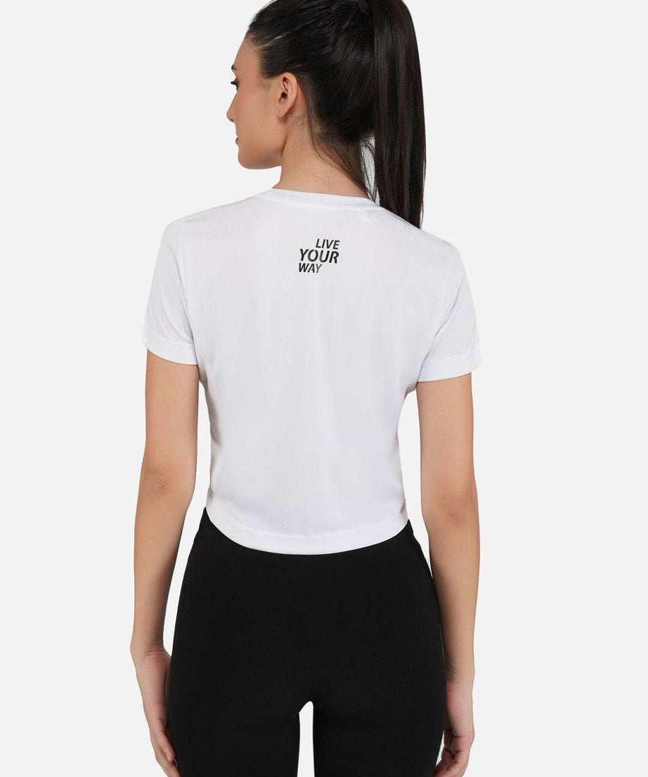 White Long Back Crop Top RWW2032 Long Back Crop Top - royaleway.com