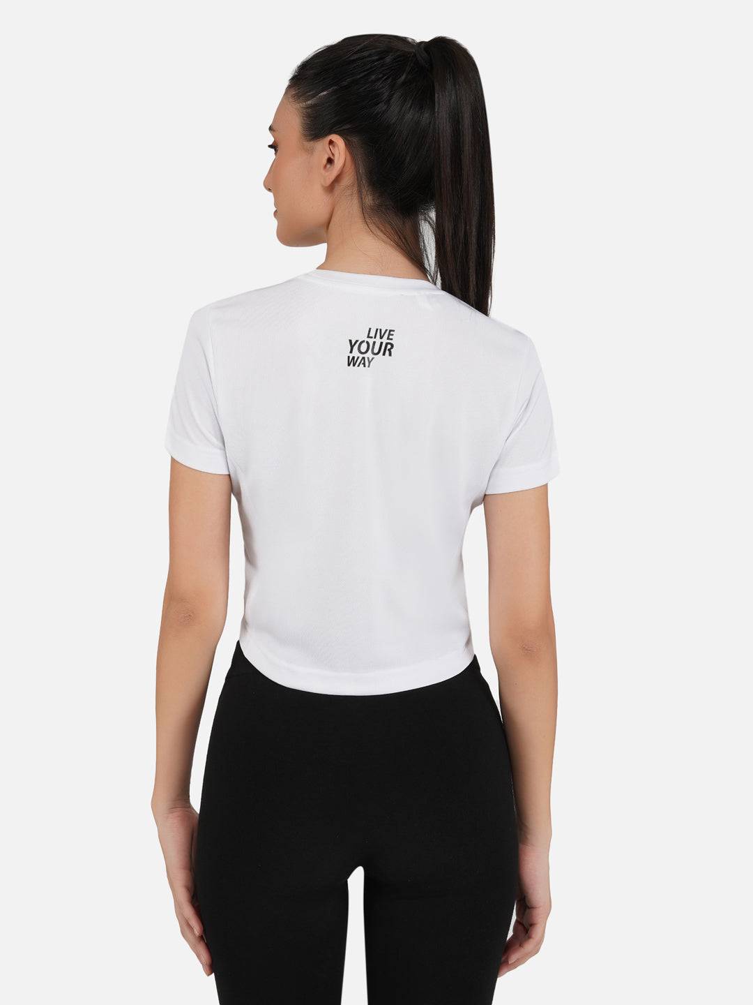 White Long Back Crop Top RWW2032 Long Back Crop Top - royaleway.com