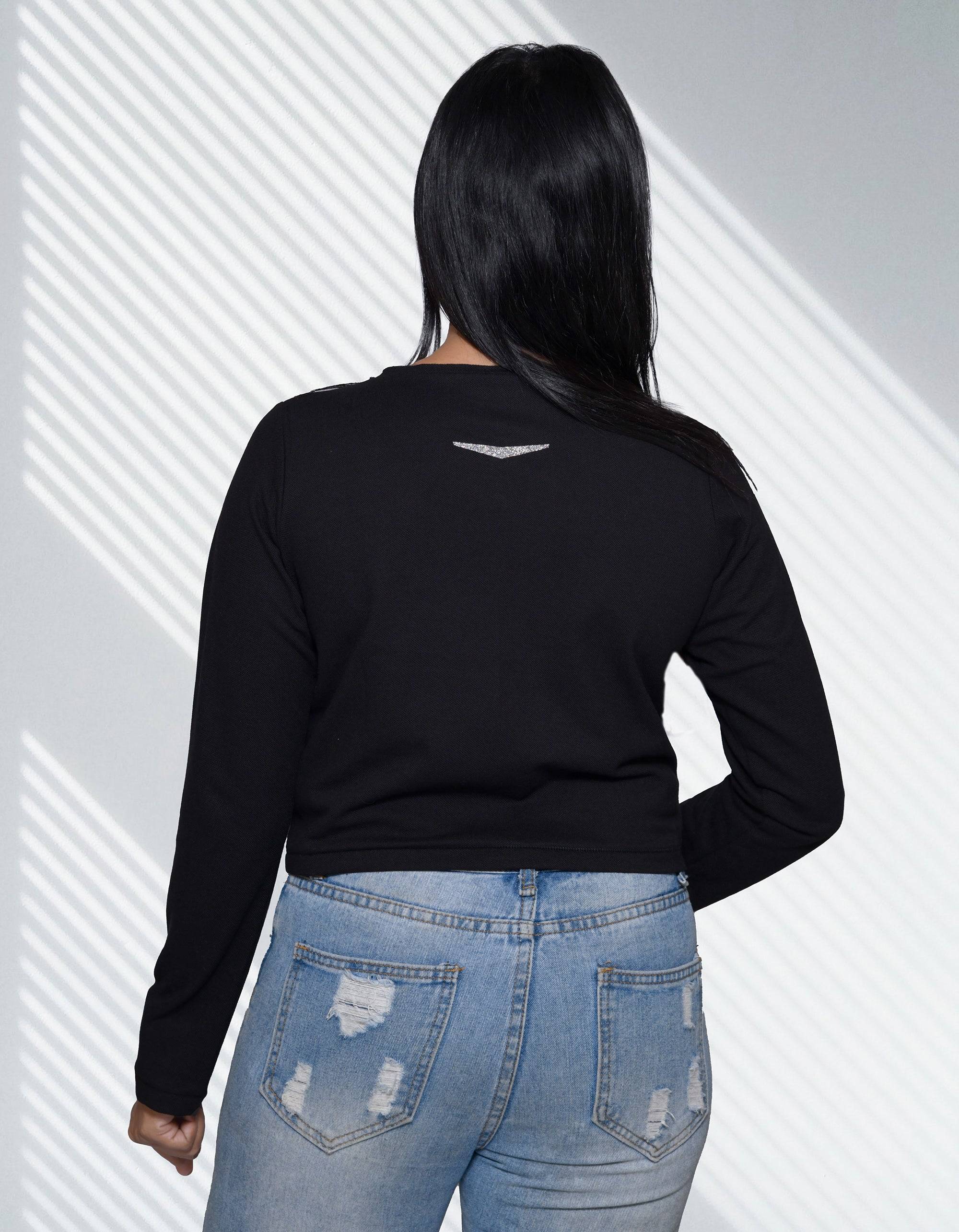 Cotton Black Crop Top RWW2017 Crop Top - royaleway.com