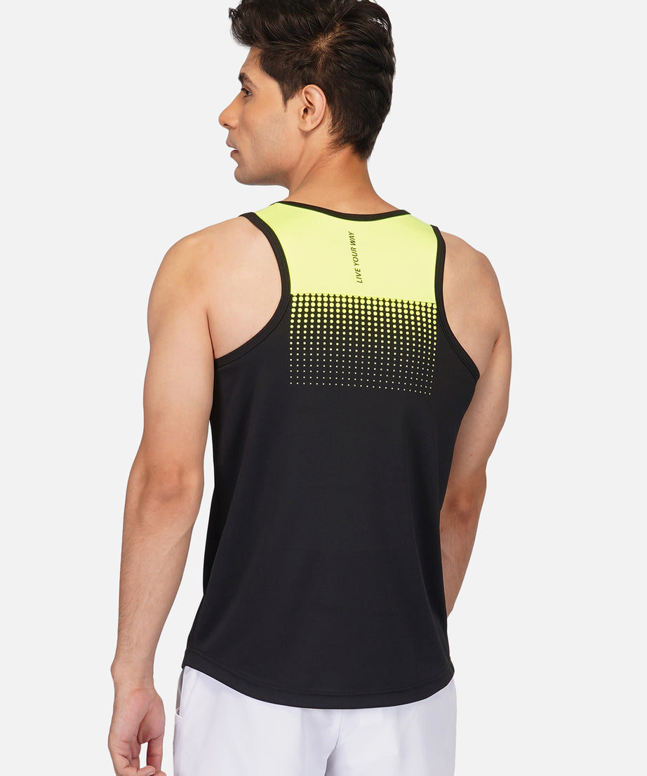 Black & Neon Green Designer Vest RWM4029 DriDOT Vest - royaleway.com