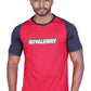 Lycra Raglan Red and Black RWM2074