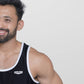 Lycra Vest Black and White Men RWM4006