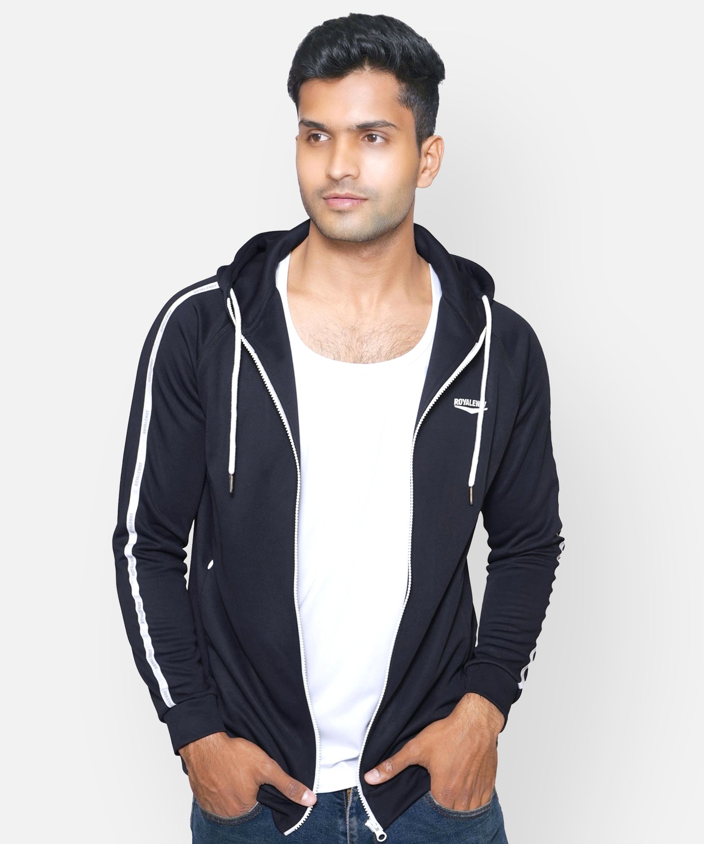 CrossFIT Black Raglan Hoodie Jacket RWM0007 Hoodie Jacket - royaleway.com