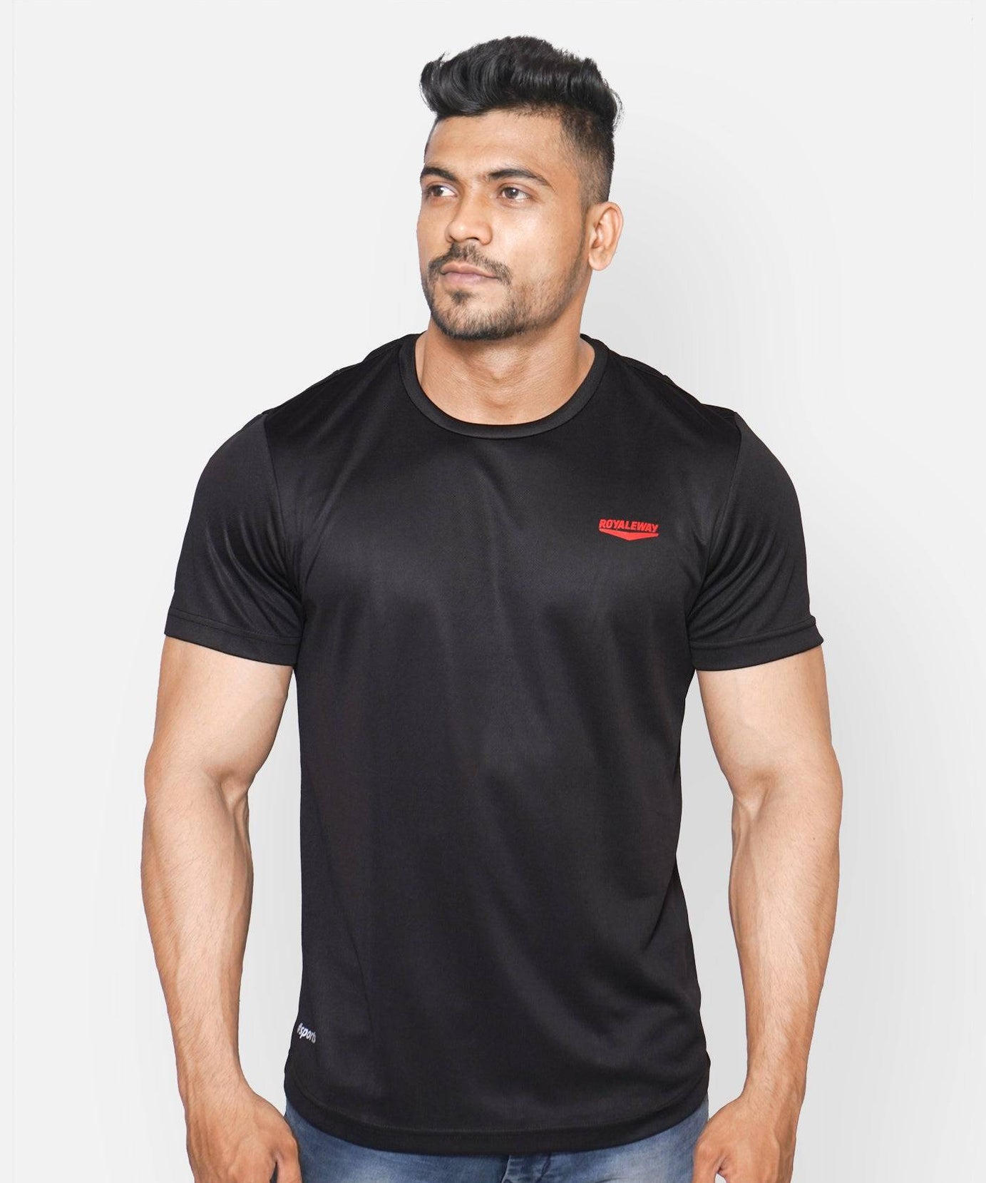 DriDOT T Shirt Apparel Men Back Venta Black & Neon Red RWM2040 Venta T-Shirt - royaleway.com