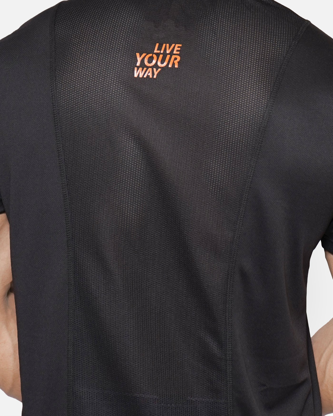 Black & Neon Orange Venta T-Shirt RWM2041 Venta T-Shirt - royaleway.com