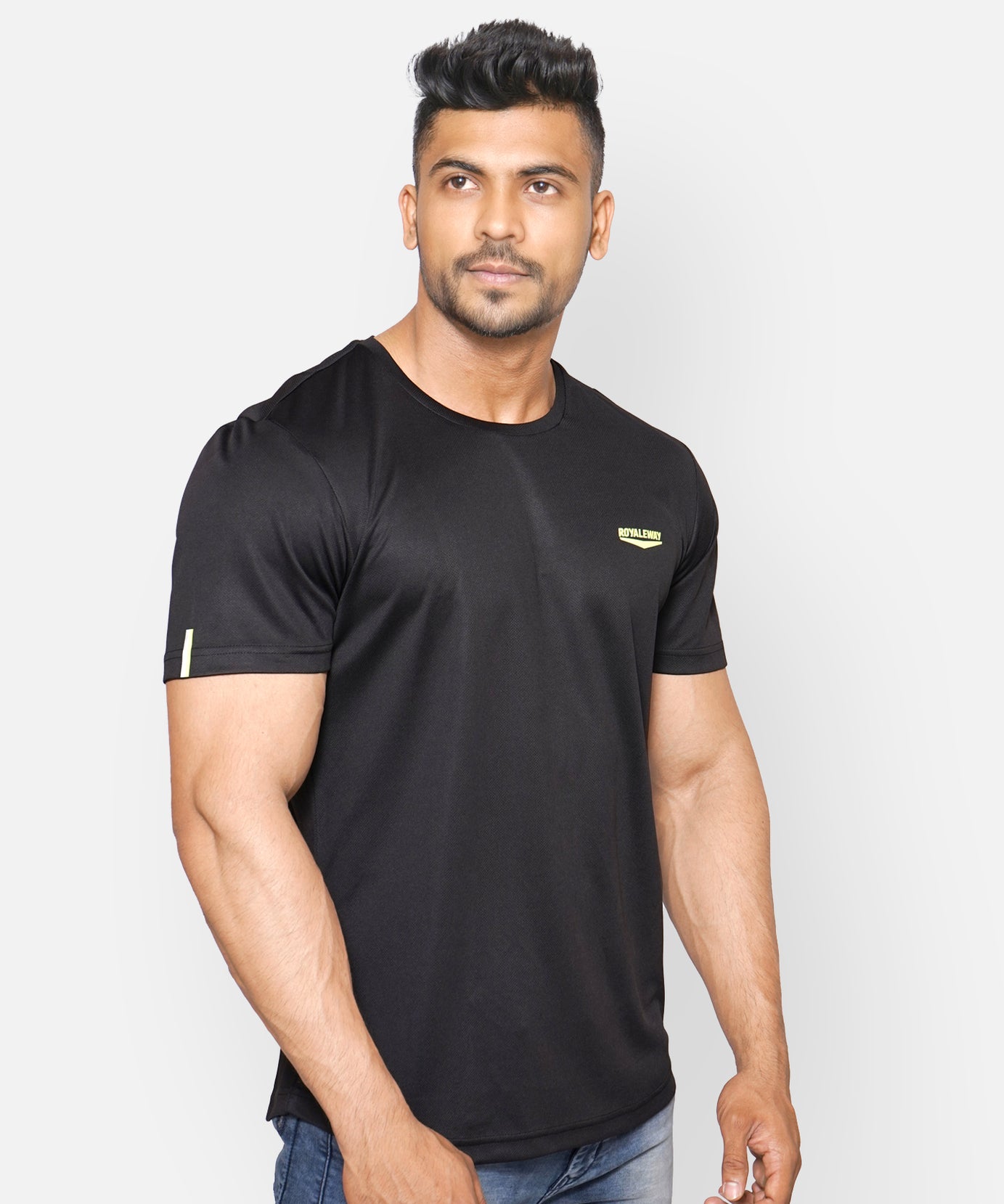 DriDOT T Shirt Apparel Men Back Venta Neon Black Neon Yellow RWM2042 Venta T-Shirt - royaleway.com