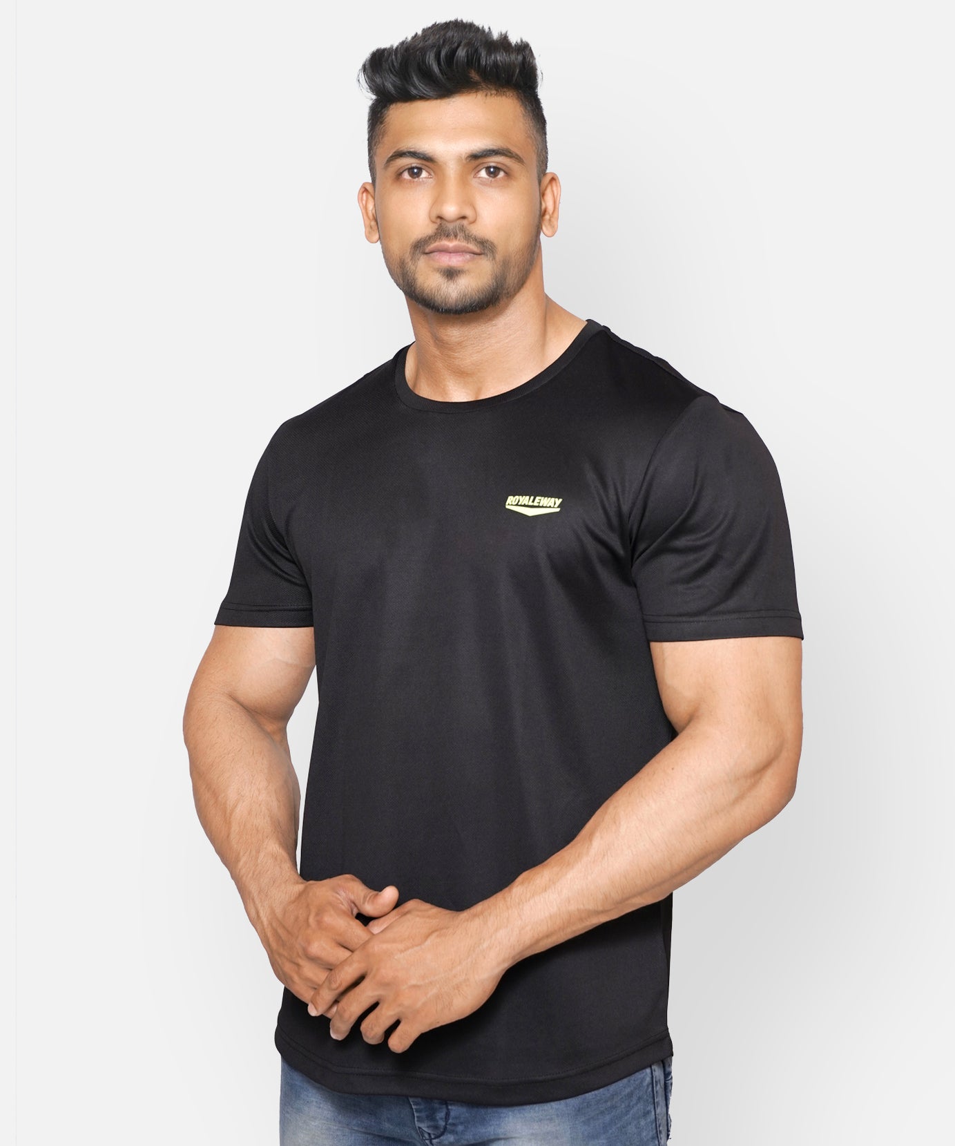 DriDOT T Shirt Apparel Men Back Venta Neon Black Neon Yellow RWM2042 Venta T-Shirt - royaleway.com