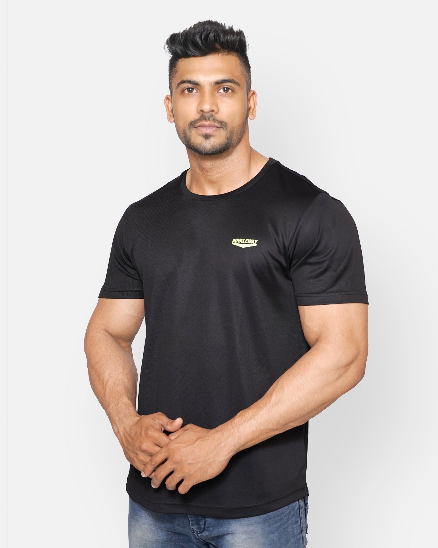 DriDOT T Shirt Apparel Men Back Venta Neon Black Neon Yellow RWM2042 Venta T-Shirt - royaleway.com