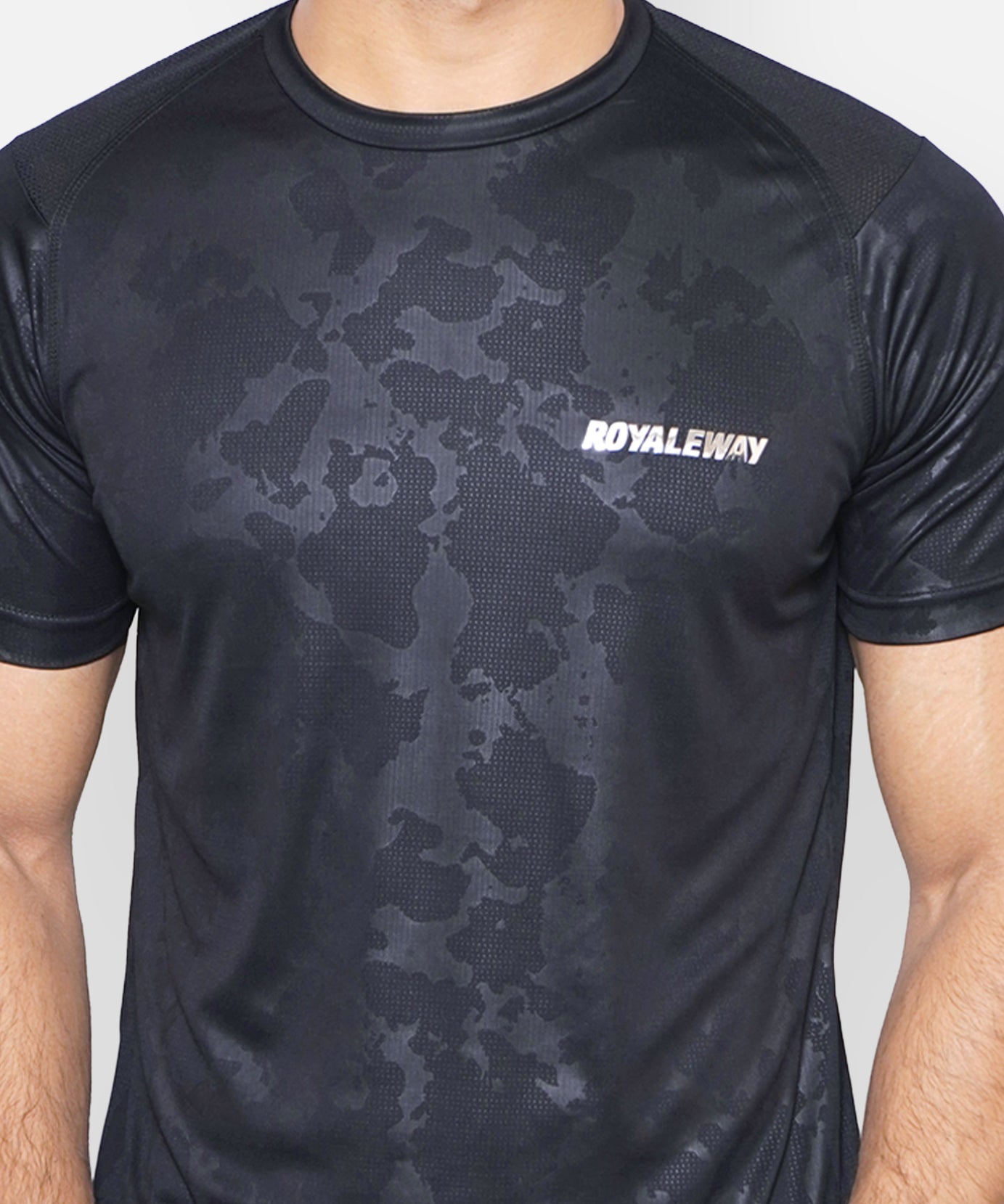 Black Camouflage Raglan T-Shirt RWM2045 Raglan T-Shirt - royaleway.com