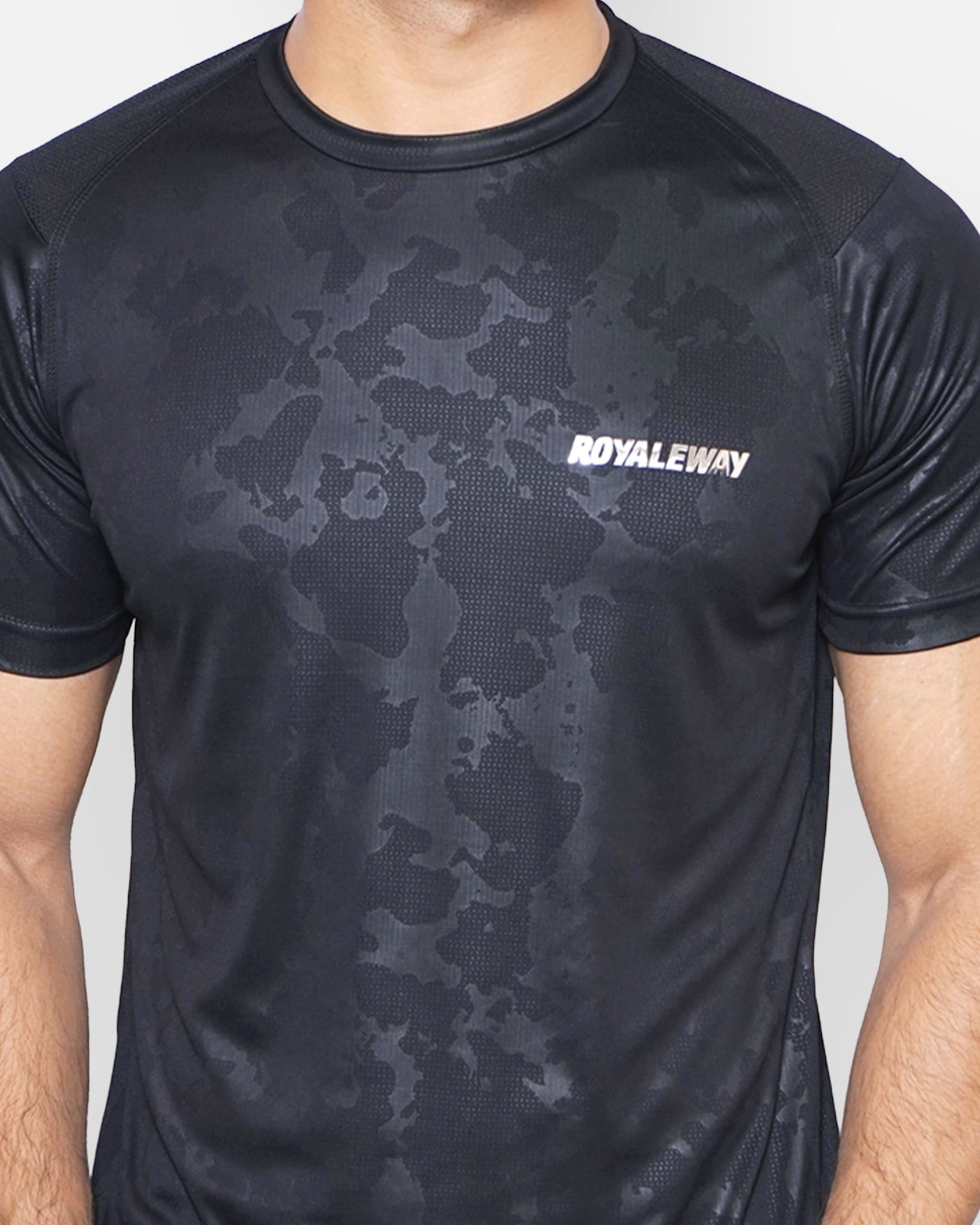 Black Camouflage Raglan T-Shirt RWM2045 Raglan T-Shirt - royaleway.com