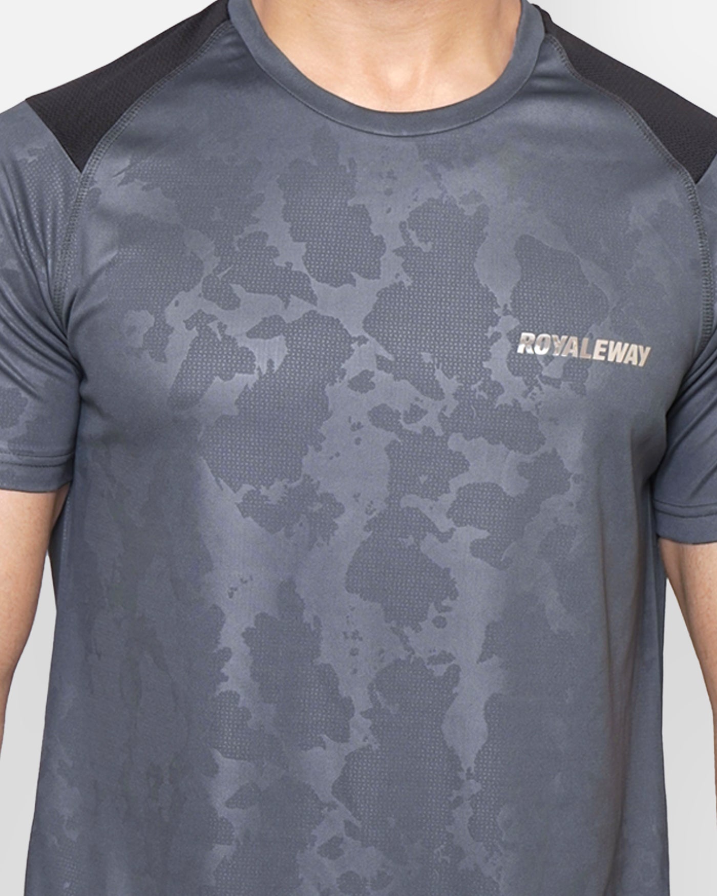 Grey Camouflage Raglan T-Shirt RWM2046 Raglan T-Shirt - royaleway.com