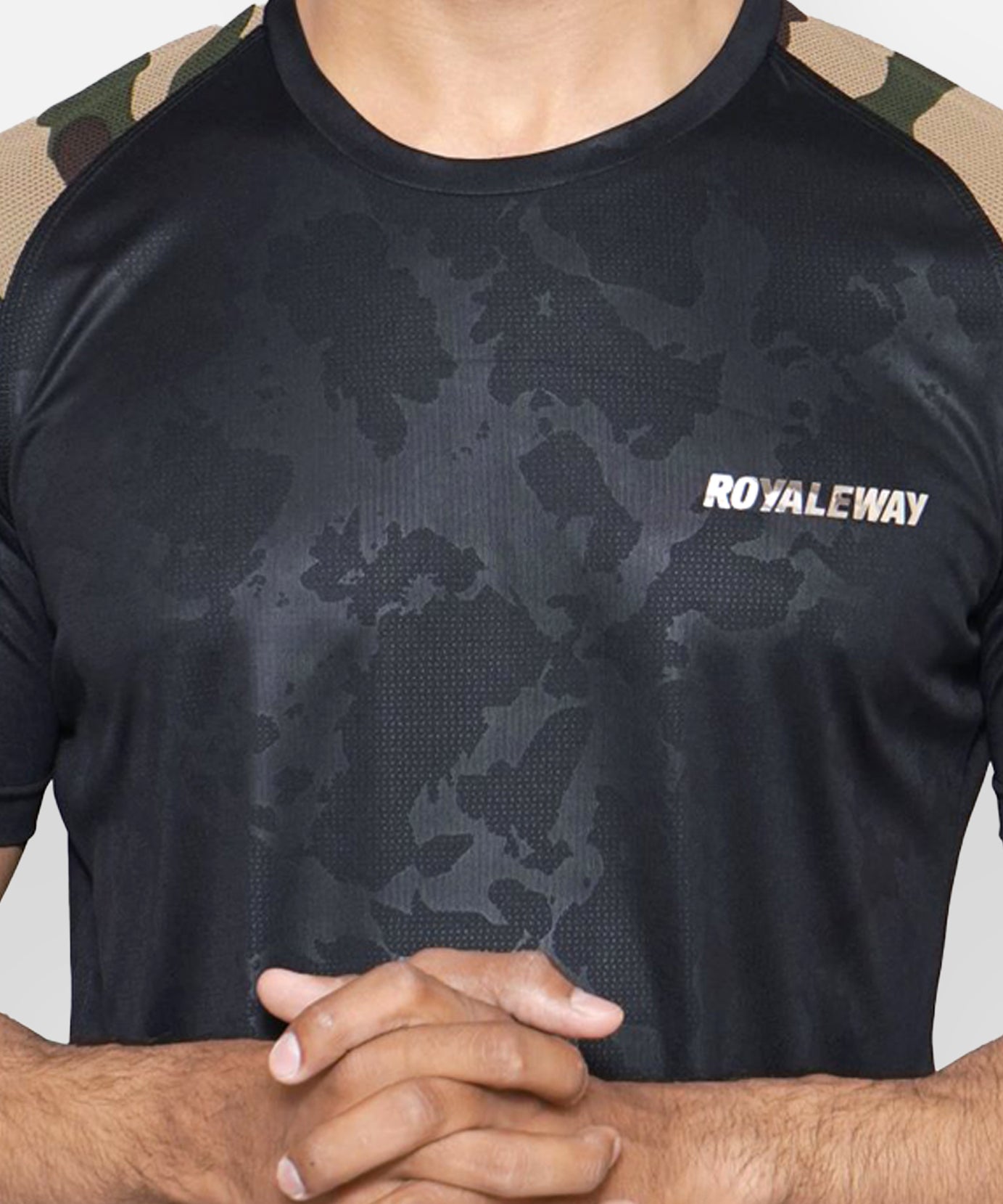 Black Camouflage Raglan T-Shirt RWM2044 Raglan T-Shirt - royaleway.com
