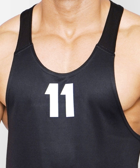 DriDOT Black Vest Gym Sando RWM4002 DriDOT Vest - royaleway.com