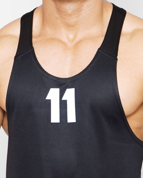 DriDOT Black Vest Gym Sando RWM4002 DriDOT Vest - royaleway.com