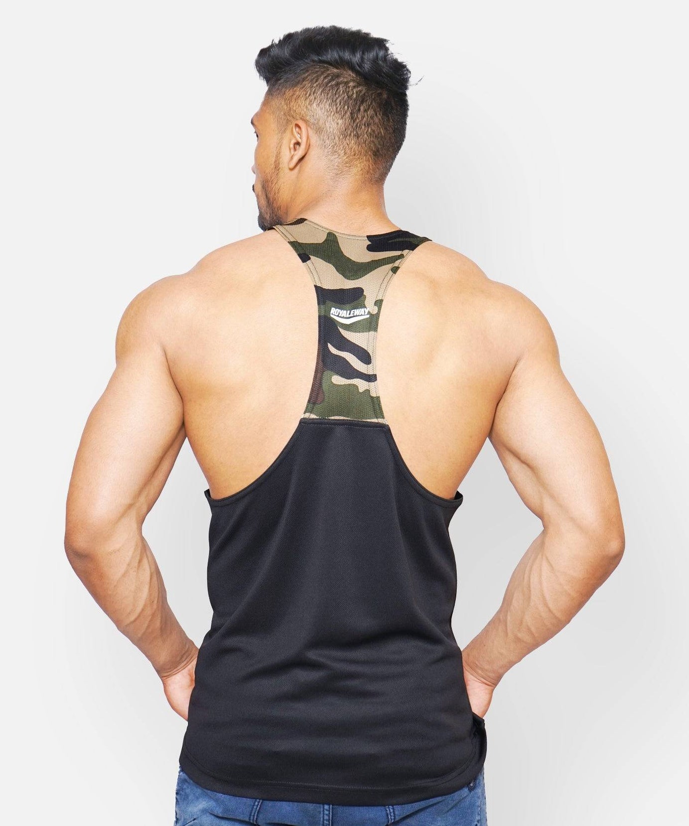 Camouflage Black Gym Sando RWM4003 DriDOT Vest - royaleway.com